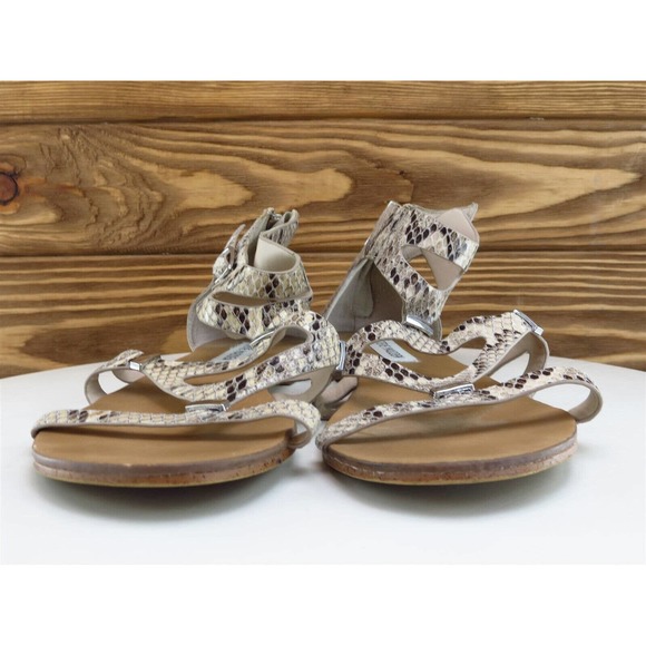 Steve Madden Size‎ 6.5 Sandal Gladiator Beige Synthetic Women M Comly - Picture 2 of 10